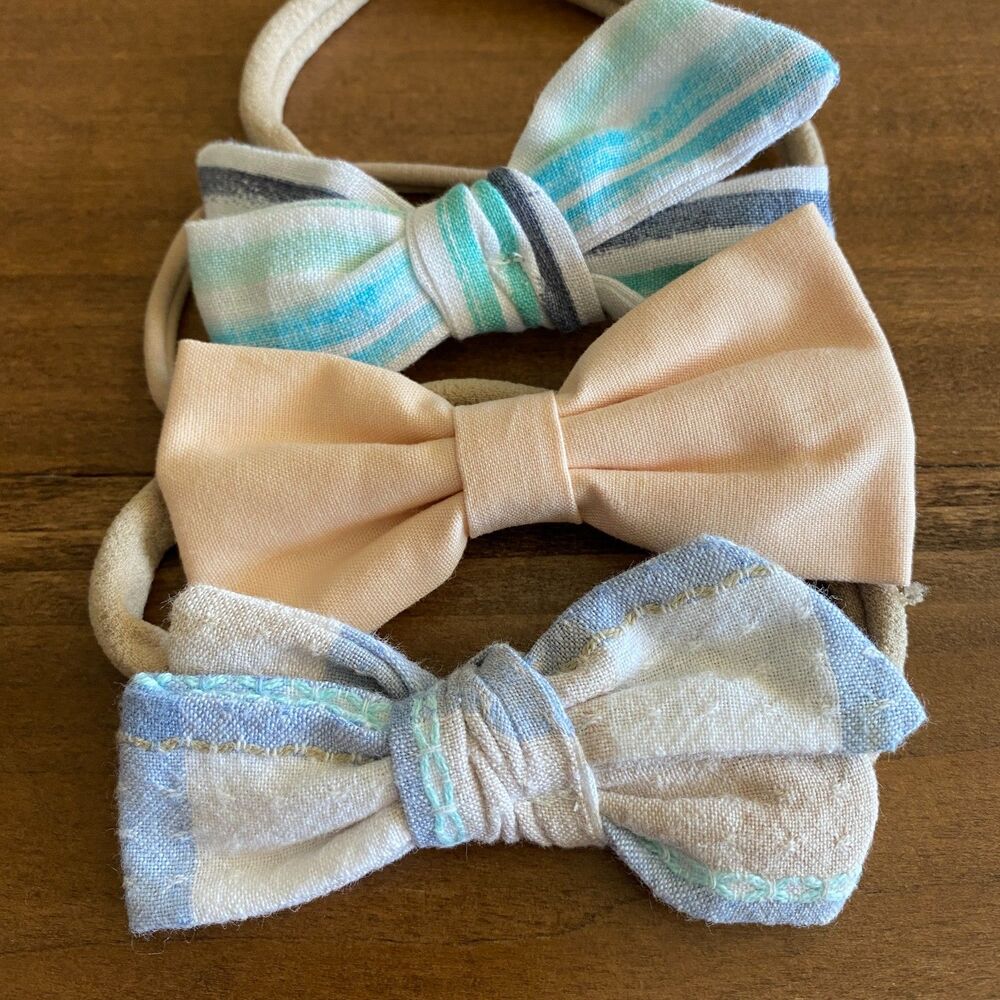 Love Amalie Maren Pastel Bows Set of Three NWOT